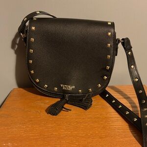 Victoria's Secret Black Crossbody with Gold Accents